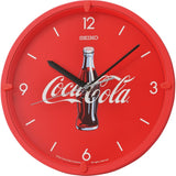 SEIKO QHA901RL COCA-COLA ROUND WALL CLOCK