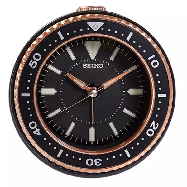 Seiko Clock Round Alarm Clock QHE184T