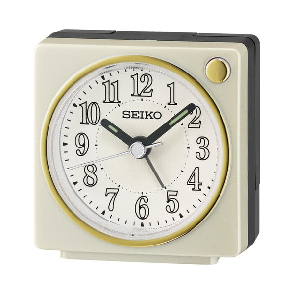 Seiko White Dial Alarm Clock QHE197W