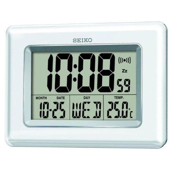 SEIKO QHL058W LCD DIGITAL DESK WALL CLOCK