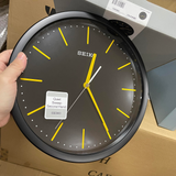 Seiko Clock Black Dial Wall Clock QXA476Y