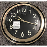 SEIKO QXA578F BLACK DIAL ROUND WALL CLOCK