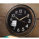 SEIKO QXA578F BLACK DIAL ROUND WALL CLOCK