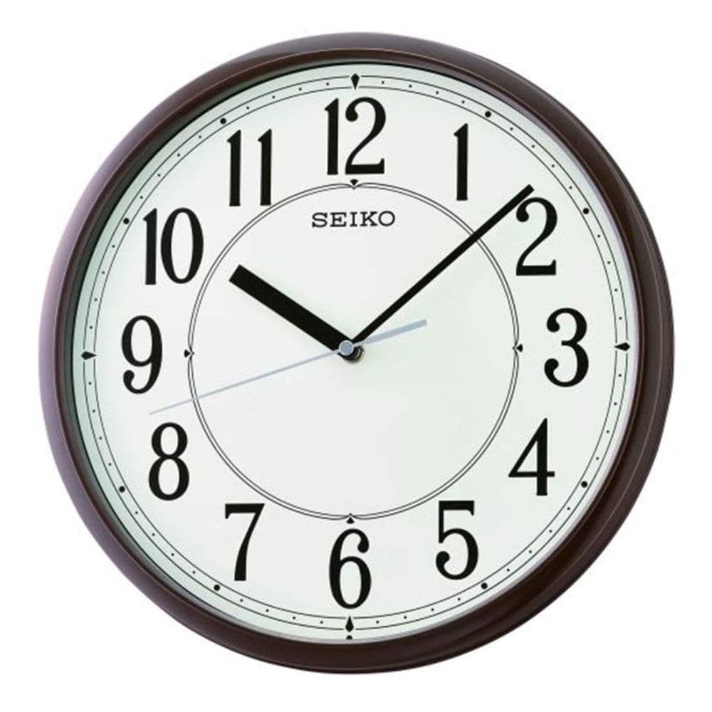 Am236b Seiko QXA756B Brown Tone Plastic Case Wall Clock – H2 Hub