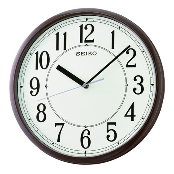 Seiko QXA756B Brown Tone Plastic Case Wall Clock