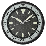 Seiko Black Dial Round Wall Clock QXA791T