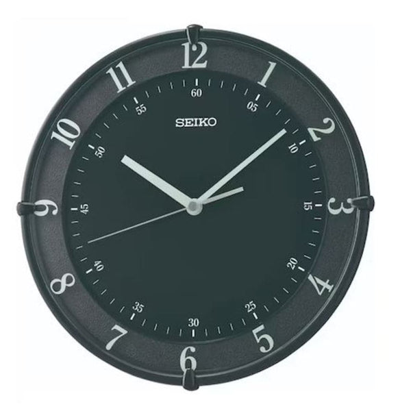 Seiko Black Dial Round Wall Clock QXA805K