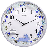 SEIKO QXC238N FLORAL PENDULUM WALL CLOCK