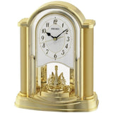 SEIKO QXN228G ROTATING PENDULUM MANTEL CLOCK GOLD