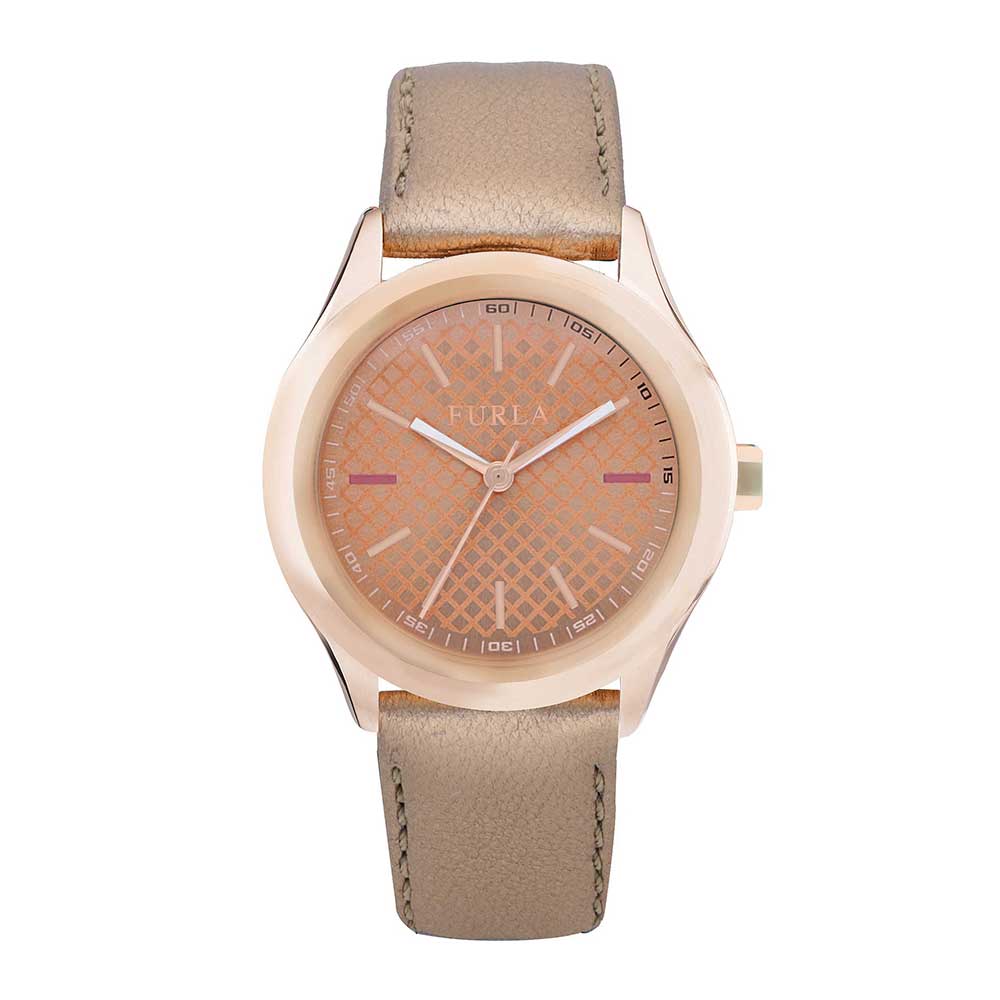 FURLA ANALOG QUARTZ ROSE GOLD STAINLESS STEEL R4251101502 LEATHER STRAP WOMEN'S WATCH - H2 Hub Watches