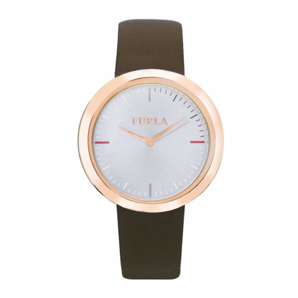 FURLA VALENTINA ANALOG QUARTZ GOLD STAINLESS STEEL R4251103503 BLACK LEATHER STRAP WOMEN'S WATCH - H2 Hub Watches
