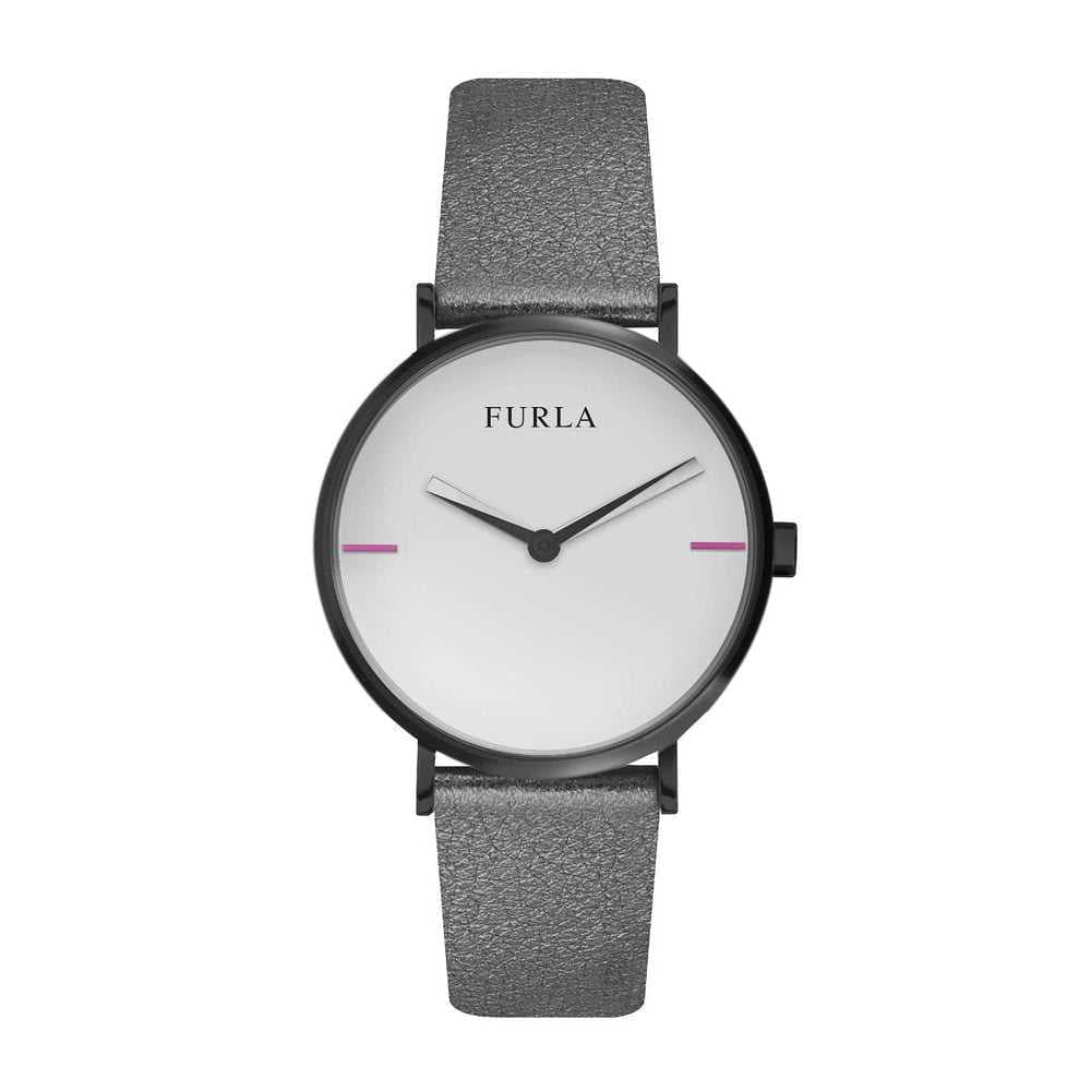 FURLA GIADA ANALOG QUARTZ BLACK STAINLESS STEEL R4251108520 LEATHER STRAP WOMEN'S WATCH - H2 Hub Watches