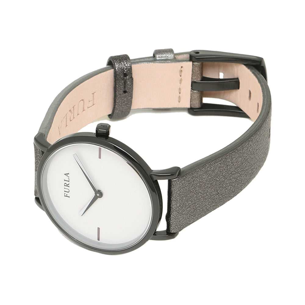 FURLA GIADA ANALOG QUARTZ BLACK STAINLESS STEEL R4251108520 LEATHER STRAP WOMEN'S WATCH - H2 Hub Watches