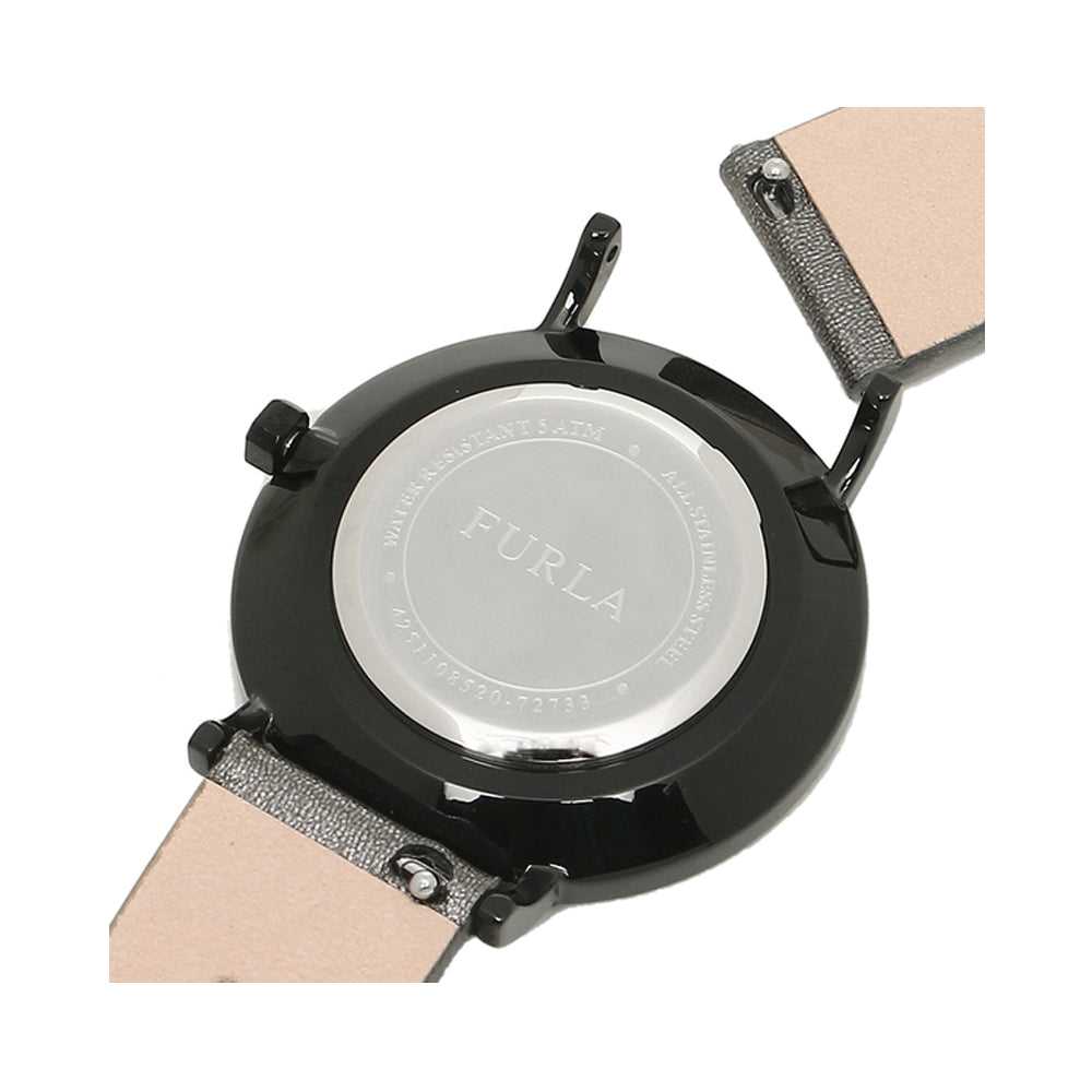 FURLA GIADA ANALOG QUARTZ BLACK STAINLESS STEEL R4251108520 LEATHER STRAP WOMEN'S WATCH - H2 Hub Watches