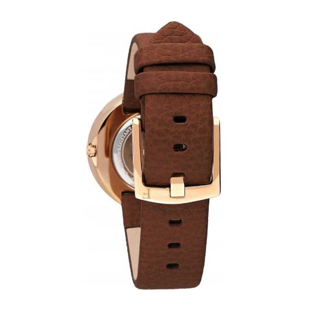 FURLA MY PIPER ANALOG QUARTZ ROSE GOLD STAINLESS STEEL R4251110508 BROWN LEATHER STRAP WOMEN'S WATCH - H2 Hub Watches