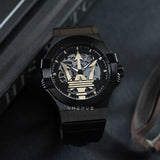 MASERATI POTENZA R8821108036 BLACK LEATHER MEN'S WATCH