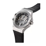 Maserati Potenza Black Leather Men's Watch - Skeleton Dial | R8821108038