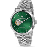 Maserati Green Dial Silver Stainless Steel Strap Men Watch R8823118010