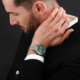 Maserati Green Dial Silver Stainless Steel Strap Men Watch R8823118010