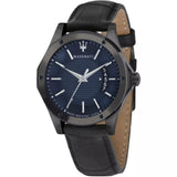 Maserati Circuito Navy Blue Dial Leather Strap Men's Watch -  Date Display | R8851127002