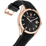 Maserati Attrazione Black Dial Rubber Strap Men Watch R8851151002