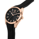 Maserati Attrazione Black Dial Rubber Strap Men Watch R8851151002