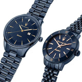 MASERATI R8853149002 BLUE STAINLESS STEEL COUPLE WATCH