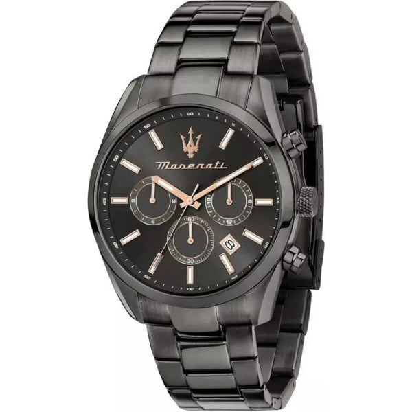 Maserati Attrazione Chronograph Black Dial And Stainless Steel Strap Men Watch R8853151001