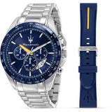 Maserati Chronograph Blue Dial Silver Stainless Steel Strap Men Watch R8871612039