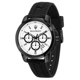 MASERATI SUCCESSO R8871621010 BLACK SILICONE STRAP MEN WATCH