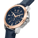 MASERATI SUCCESSO R8871621015 BLUE LEATHER MEN WATCH