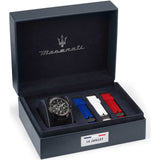MASERATI SUCCESSO R8871648006 BLACK SILICONE STRAP MEN WATCH