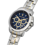 Maserati Chronograph Blue Dial Silver Stainless Steel Strap Men Watch R8873621036