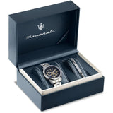 Maserati Chronograph Blue Dial Silver Stainless Steel Strap Men Watch R8873621036
