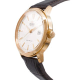 Orient White Dial Brown Leather Strap Men Watch RA-AC0F04S10B
