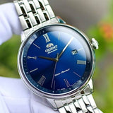 ORIENT AUTOMATIC RA-AC0J03L00C BLUE DIAL STAINLESS STEEL MEN WATCH
