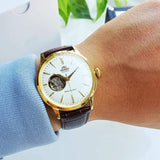 ORIENT RA-AG0003S00C BROWN LEATHER MEN WATCH