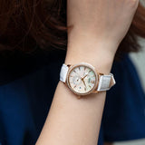ORIENT AUTOMATIC RA-AK0004A00C WHITE LEATHER WOMEN WATCH