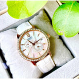 ORIENT AUTOMATIC RA-AK0004A00C WHITE LEATHER WOMEN WATCH