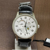 ORIENT RA-AK0008S00C MOON & SUN BLACK LEATHER MEN'S WATCH