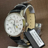 ORIENT RA-AK0008S00C MOON & SUN BLACK LEATHER MEN'S WATCH