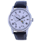 ORIENT RA-AK0008S00C MOON & SUN BLACK LEATHER MEN'S WATCH