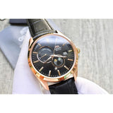 ORIENT MOON PHASE RA-AK0309B00C BLACK LEATHER MEN WATCH
