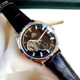 ORIENT RA-AR0005Y10B BLACK LEATHER MEN'S WATCH