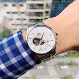 ORIENT RA-AS0101S00C SUN & MOON STAINLESS STEEL MEN'S WATCH