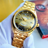 Orient Contemporary Multi Year Calendar Gold Stainless Steel Strap Men Watch RA-BA0001G10B