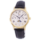 ORIENT SUN & MOON QUARTZ LEATHER WOMEN'S WATCH RA-KA0003S00B