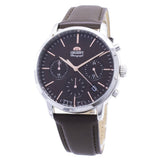 ORIENT CONTEMPORARY RA-KV0304Y00C BLACK LEATHER MEN WATCH