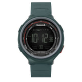 REEBOK RD-KLS-G9-PGPG-BR DIGITAL BALCK FACE GREEN PU STRAP MEN'S WATCH