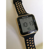 REEBOK SQUARE ELEMENTS RD-SQE-G9-P21B-W2 BLACK SILICONE STRAP MEN'S WATCH